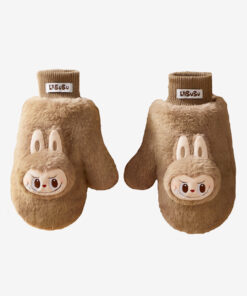 Warm Fluffy Holiday Series- LABUBU Plush Gloves