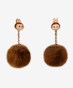 Warm Fluffy Holiday Series-LABUBU Pompom Earring